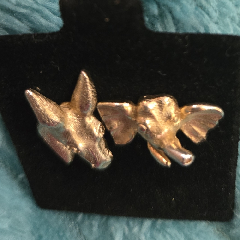 Vintage 1950s/60's era Political Party Tie Tack Pins Set/2 Elephant & Donkey - Picture 6 of 6